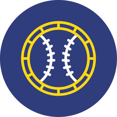 beyzbol topu vektör renk simgesi