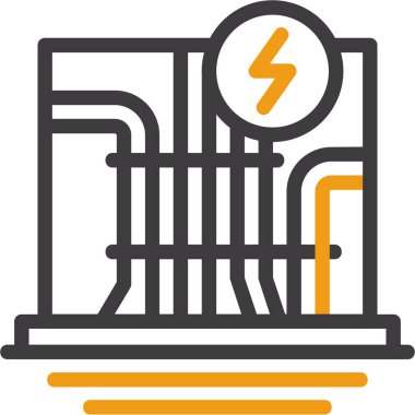 vektör elektrik simgesi, vektör illüstrasyonu