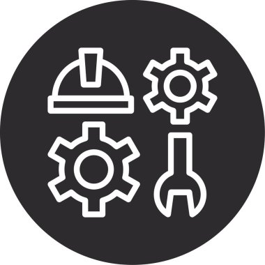 Teçhizat Web simgesi basit illüstrasyon