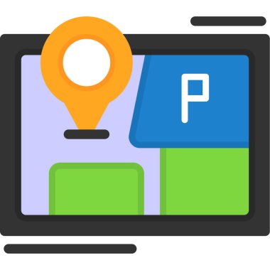 Harita konumu vektör simgesi