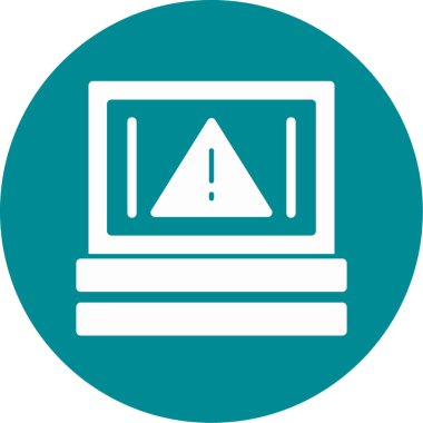 Bir dizüstü bilgisayar simgesinin vektör illüstrasyonu