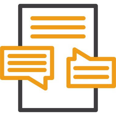 Konuş. Web simgesi basit illüstrasyon