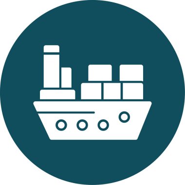 Kargo konteynırı simgesinin vektör çizimi