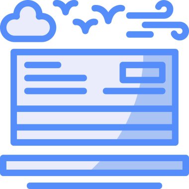 Bulut sunucu simgesi - taslak biçimi