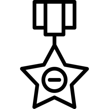 Madalya ödülü vektör simgesi