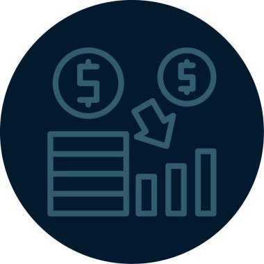 Dolar simgesi soyut vektör gruplandırması