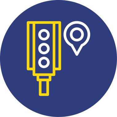 trafik sinyal vektörü simgesi