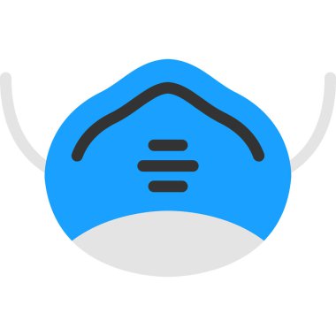 Mavi maskeli bir maskenin vektör çizimi