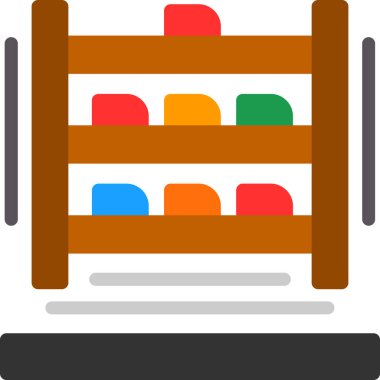 kitaplık web simgesi basit illüstrasyon