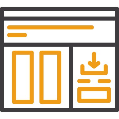 tarayıcı simgesi, web basit illüstrasyon tasarımı