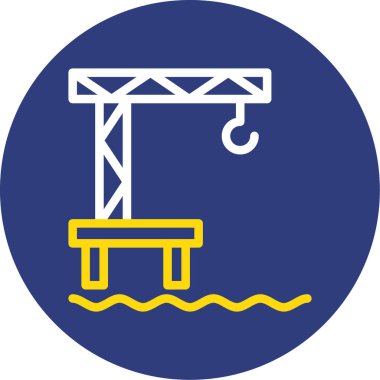 Vinç. Web simgesi basit illüstrasyon