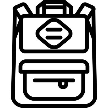 çanta çanta simgesi ana hat biçiminde