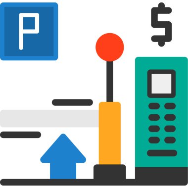 park simgesi, vektör illüstrasyonu basit tasarım