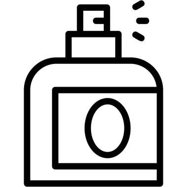 Parfüm Çizgisi Simgesi, Vektör İllüstrasyonu