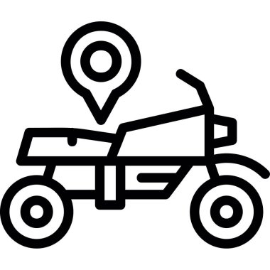 motosiklet simgesi, vektör illüstrasyonu