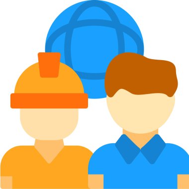 İnşaat mühendisi işçi simgesi