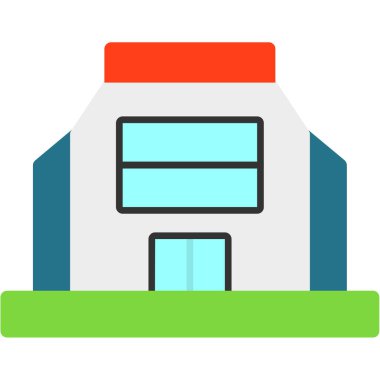 ev inşa simgesi düz stil