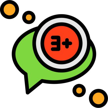 Sohbet ileti simgesi, vektör illüstrasyonu