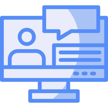 Bilgisayar. Web simgesi basit illüstrasyon