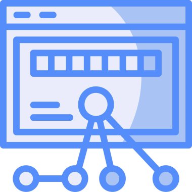 Doldurulmuş ağ bağlantısı simgesi - ana hat biçimi