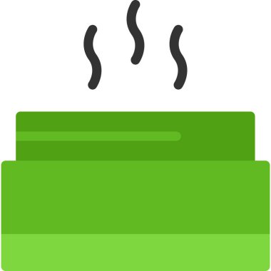 Sıcak kahve fincanı simgesi düz stil