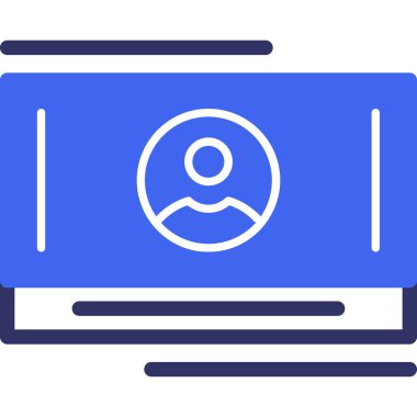 Bilgisayar. Web simgesi basit illüstrasyon