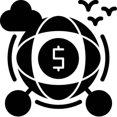 ticari finans para simgesi sağlam stil