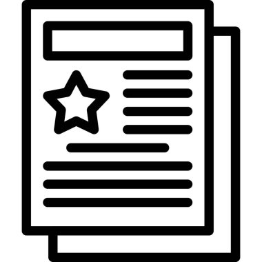 Yıldız simgesi, özet biçimi olan belge