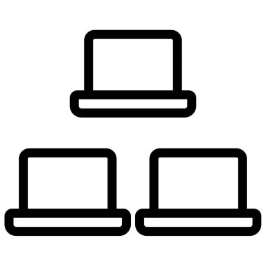 bilgisayar dizüstü simgesi, vektör illüstrasyonu