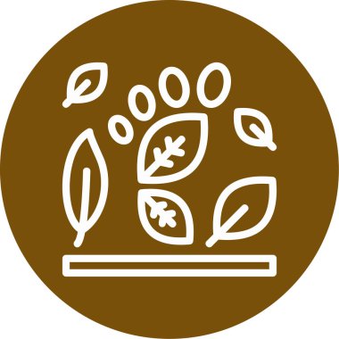 Bir bitki simgesinin vektör illüstrasyonu