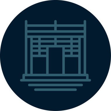 Modern yapı simgesinin vektör illüstrasyonu