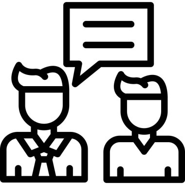 tartışma tartışması simgesi ana hat biçiminde