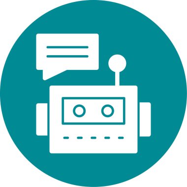 Bir robot simgesinin vektör illüstrasyonu