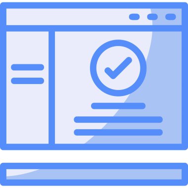 Simge, vektör illüstrasyonunu kontrol et