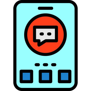 akıllı telefon simgesi vektör illüstrasyonu