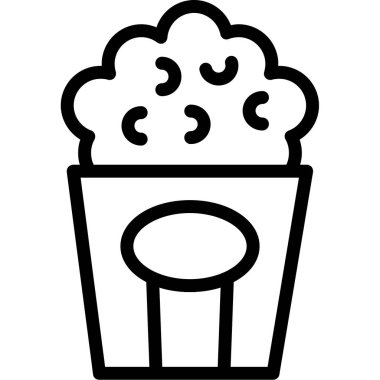 Patlamış mısır. Web simgesi basit illüstrasyon