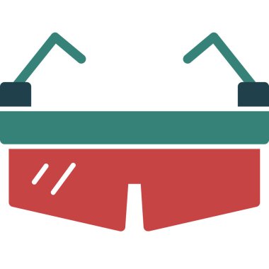 Yiyecek ve içecek ikonunun vektör illüstrasyonu