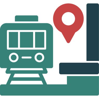 tren. Web simgesi basit illüstrasyon