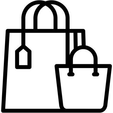 Alışveriş torbaları vektör simgesi