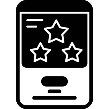 Yıldız vektör illüstrasyonlu akıllı telefon