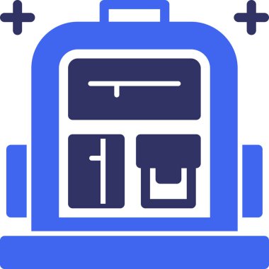 Sırt çantası. Web simgesi basit illüstrasyon