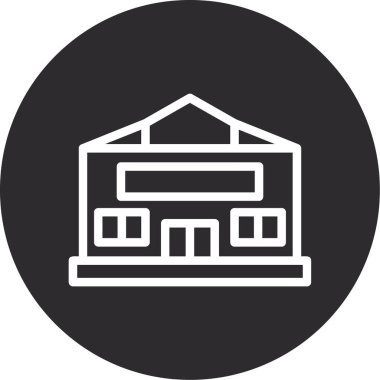 vektör evi simgesi, vektör illüstrasyonu