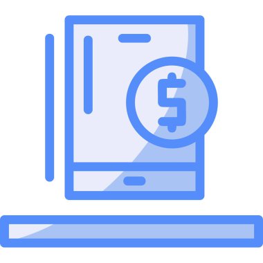 para ve düz vektör ikonu finansmanı. Finans ve iş. dijital para birimi.