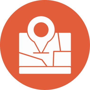 Harita işaretleyici. Basit resimleme