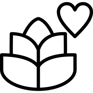 aşk hediyesi vektör çizgisi tasarımı