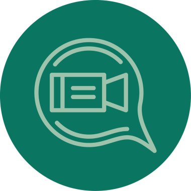 Benzersiz konuşma balonu vektör çizgisi simgesi