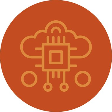 Bulut. Web simgesi basit illüstrasyon