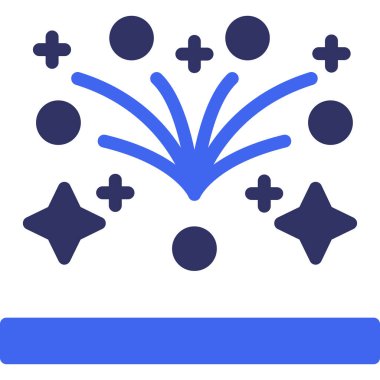 Havai fişekler. Web simgesi basit illüstrasyon