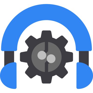 Kulaklık. Web simgesi basit illüstrasyon