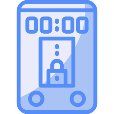 Alarm saati simgesi - ana hatlar biçiminde